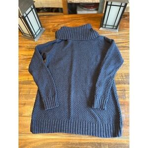 Hilary Radley Sweater Blue Knit Cowl Neck Tunic‎ Woman's Small Tunic Knit Cowl